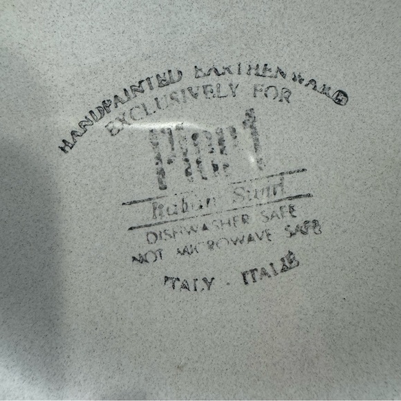 Pier 1 ITALIAN SWIRL, Large Rim Soup Bowl, Blue & Orange set of 3 - Picture 6 of 9